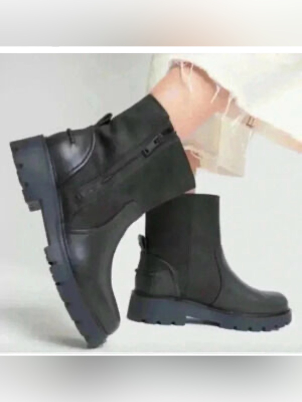 UGG Black Chelsea Lug Sole Ankle Boots